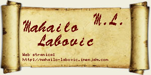 Mahailo Labović vizit kartica
